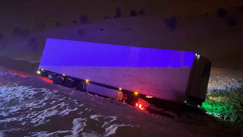 Bingöl’de balık yüklü tır yoldan çıktı: 1 yaralı