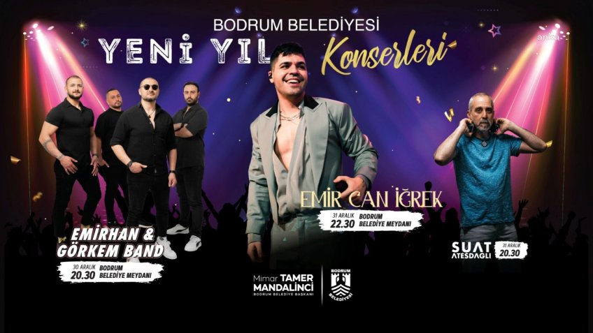 Bodrum Belediyesi, yeni yılı iki gün sürecek konserlerle karşılayacak