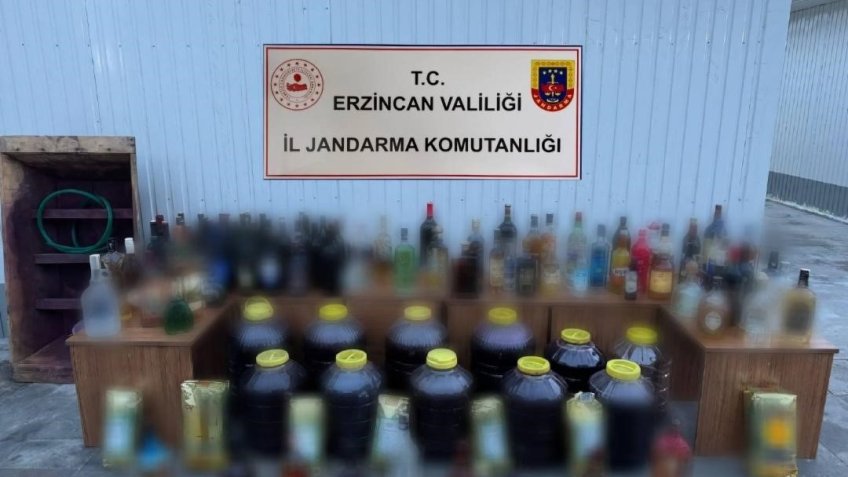 Erzincan’da sahte alkol operasyonu: 5 gözaltı