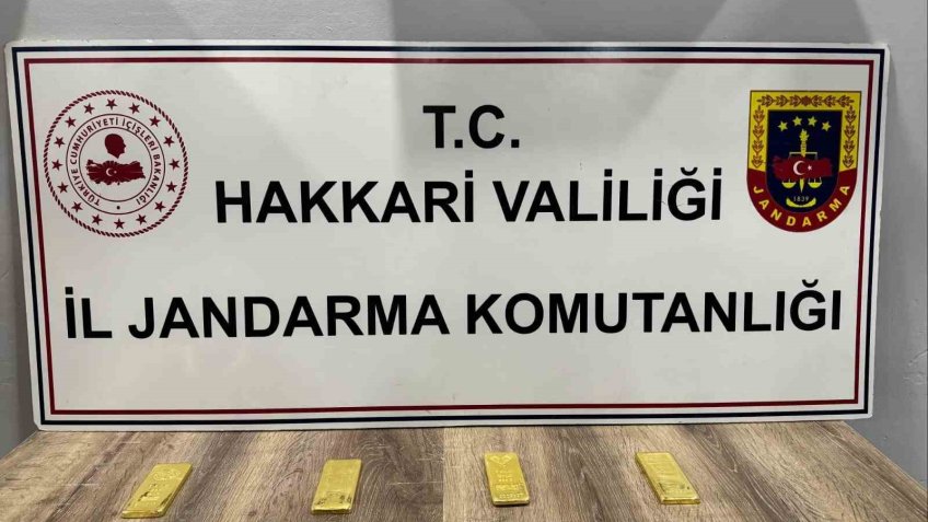 Hakkari’de 4 kilo külçe altın ele geçirildi