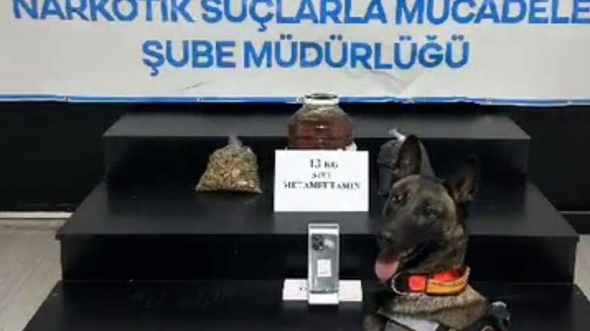 Hakkari’de turşu bidonunda 13 kilo metamfetamin ele geçirildi