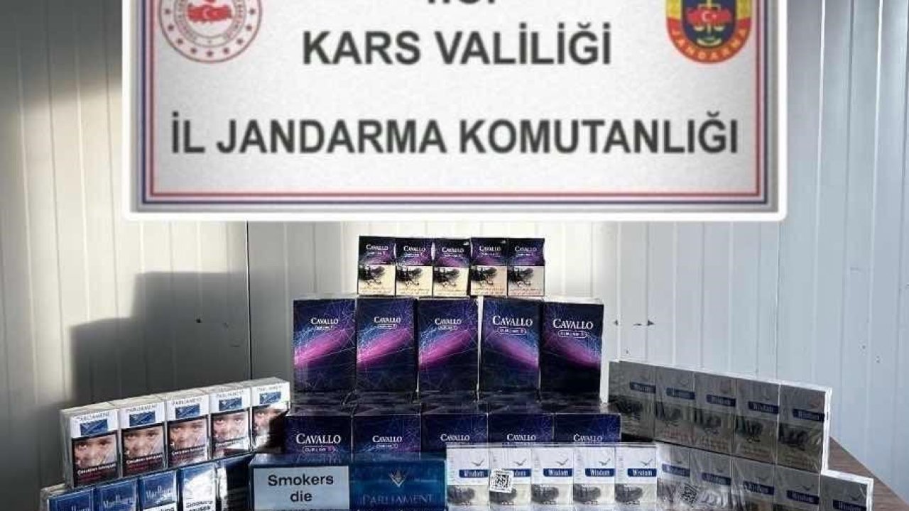 Digor’da kaçak sigara ele geçirildi