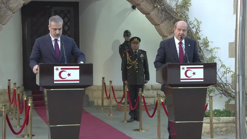 Hakan Fidan KKTC'de: "Kıbrıs’ta iki devletli bir çözüm içerisinde artık adanın yoluna devam etmesi gerekiyor"