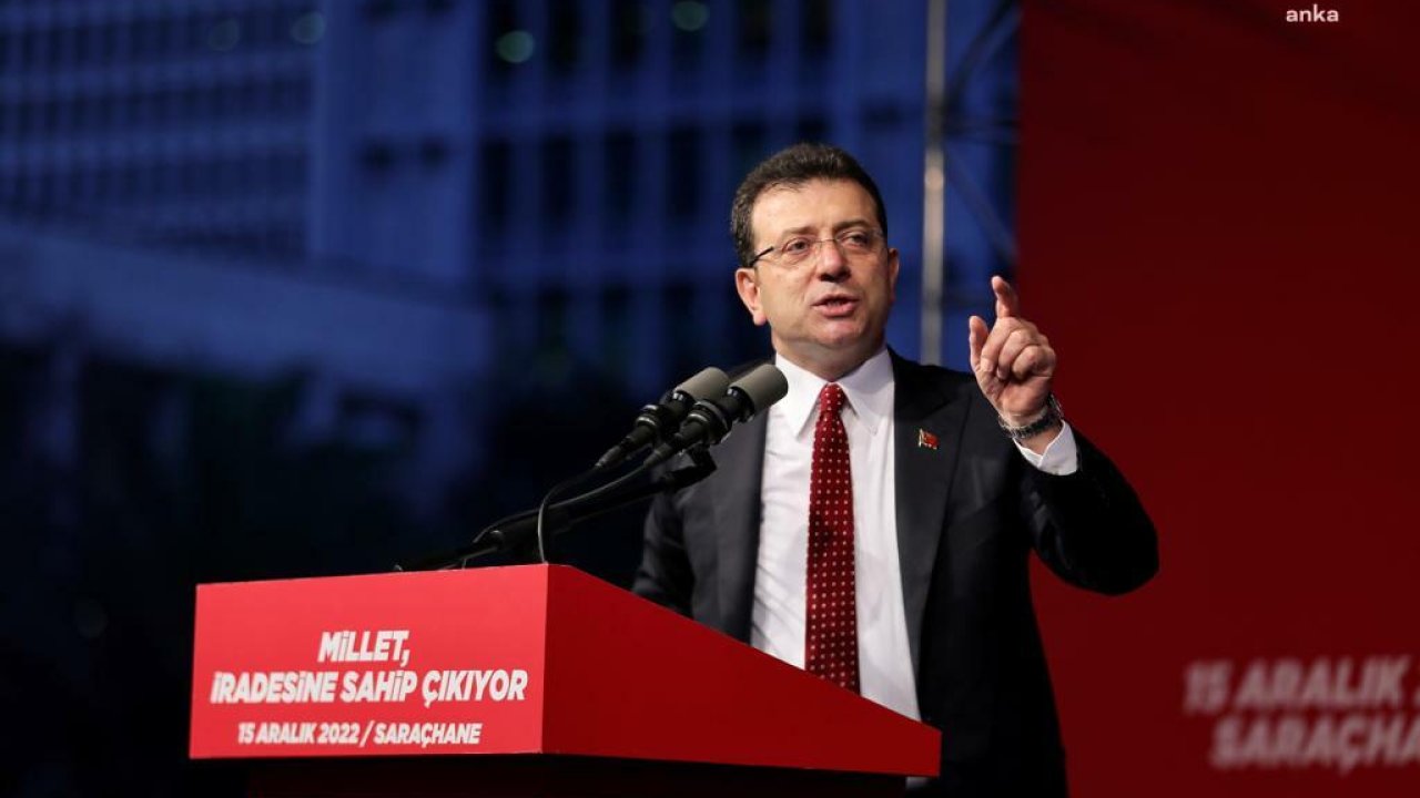 İBB Başkanı Ekrem İmamoğlu: Zafer Partisi Genel Başkanı Sayın Ümit Özdağ’ın tutuklanmasını kabul etmiyoruz