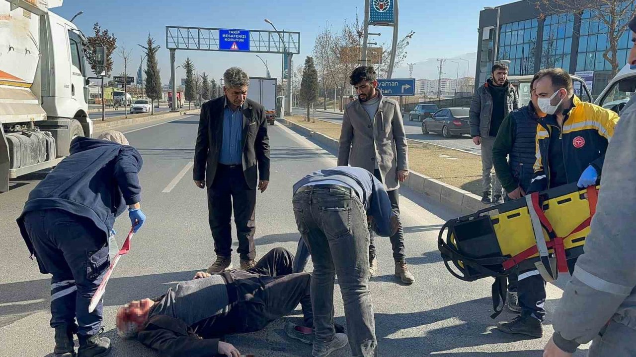 Malatya’da kamyonun çarptığı yaya yaralandı