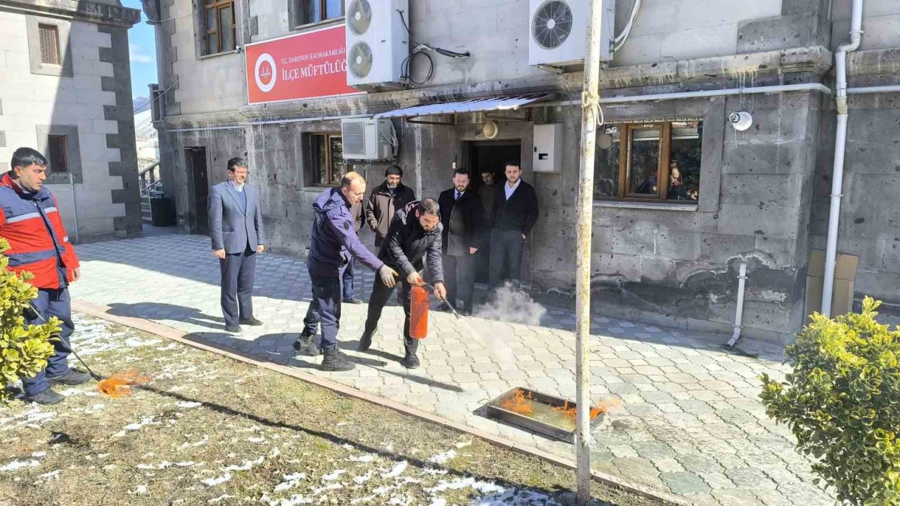 Darende Müftülüğü’nde yangın güvenliği eğitimi