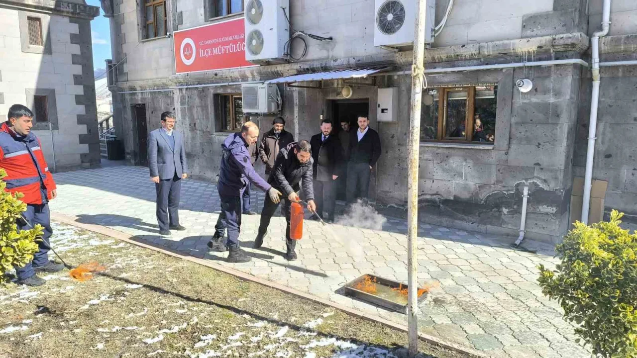 Darende Müftülüğü’nde yangın güvenliği eğitimi