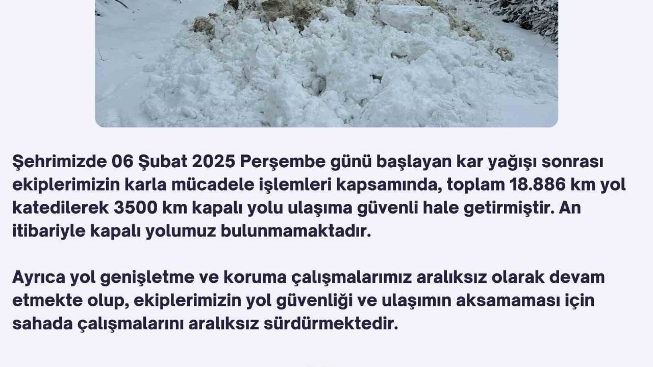 Elazığ’da kapalı köy yolu kalmadı