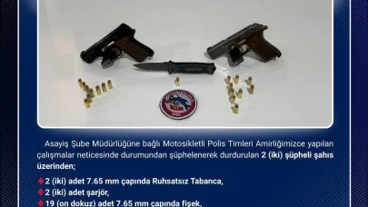 Bingöl’de 2 ruhsatsız tabanca ele geçirildi