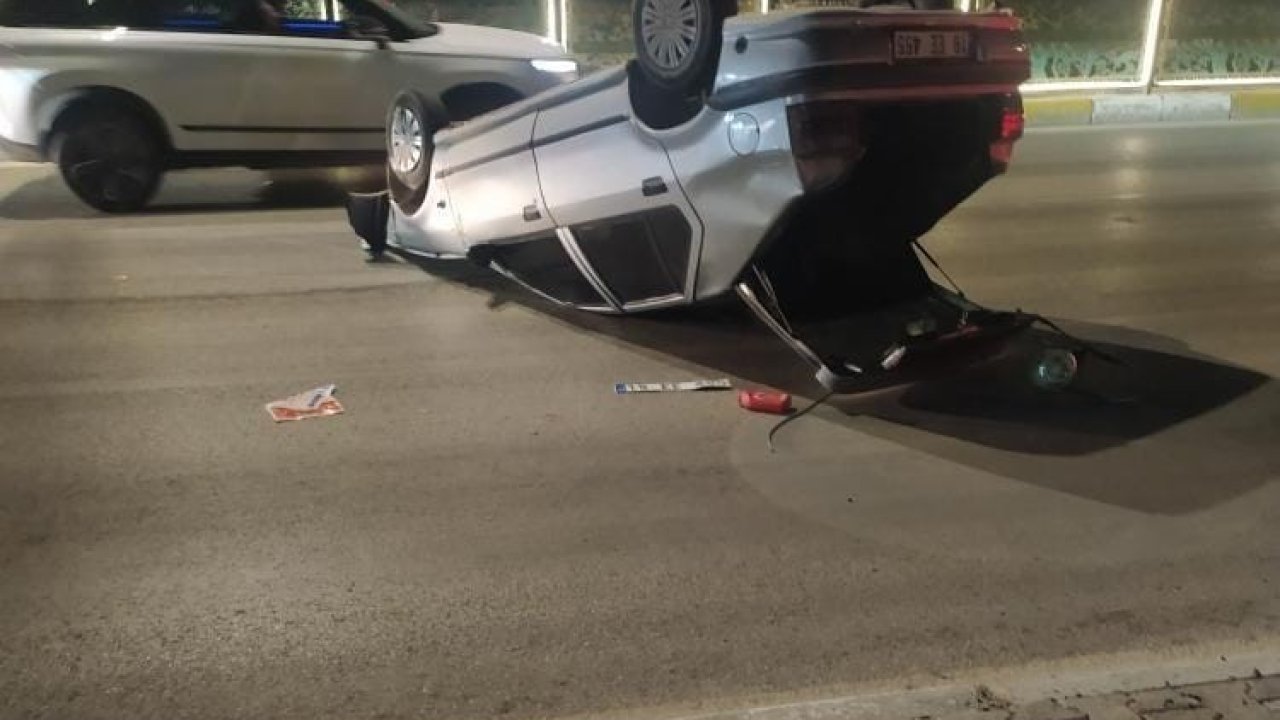 Elazığ’da otomobil takla attı: 1 yaralı