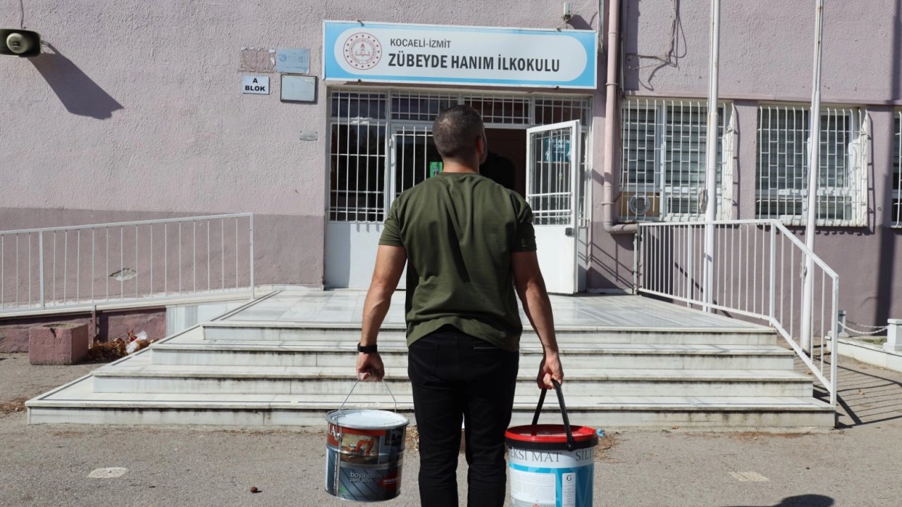 Kocaeli'de okullara son 5 yılda 550 bin litre boya desteği