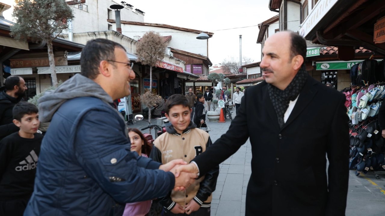 Başkan Altay, Konya'ya gelen misafirler ve esnafla buluştu