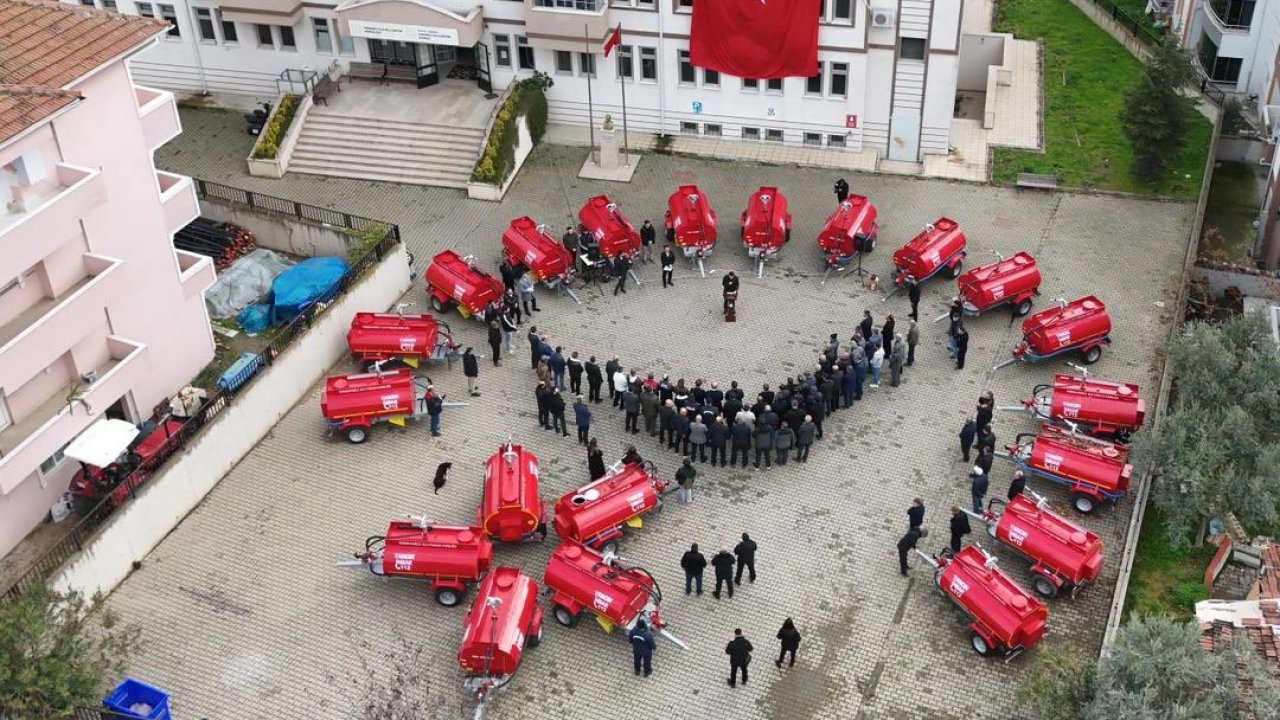 Bilecik&#039;te 20 yeni yangın söndürme tankeri köylere teslim edildi