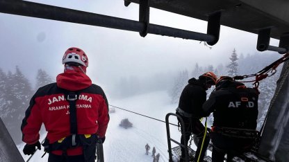 Bursa Jandarması ve AFAD'dan Uludağ'da teleferik tatbikatı