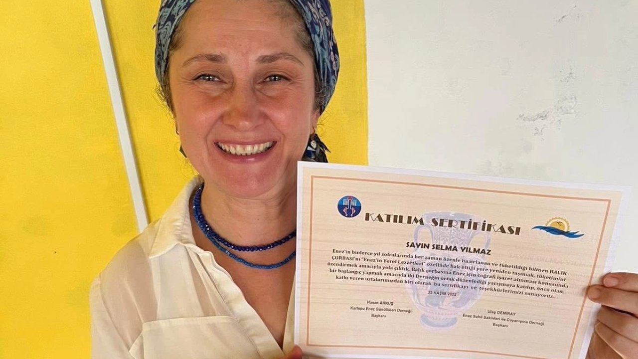 Enez&#039;de yarışmanın birincisi oldu... İlk kez yaptığı çorba birincilik kazandırdı