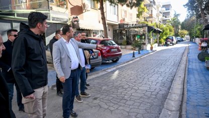 İzmir Bornova’da altyapı çalışmalarına yerinde inceleme