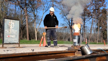 Kartepe Tramvay Hattı’nda ilk kaynak gerçekleşti