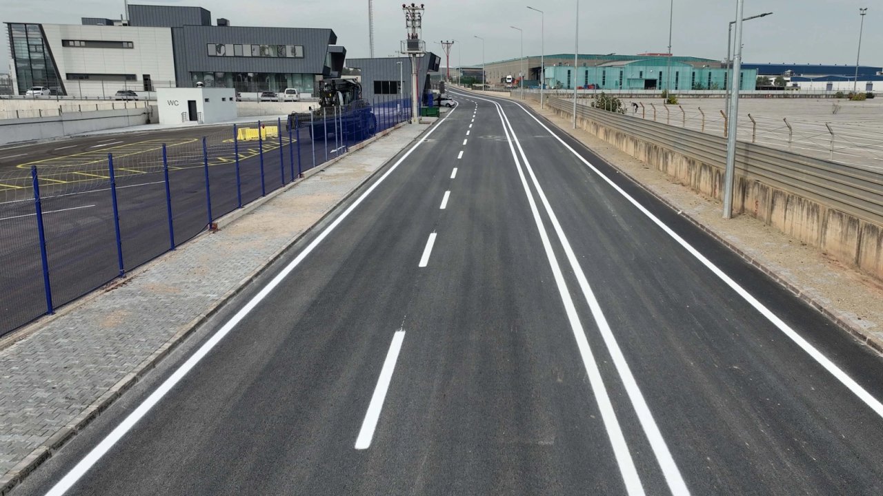 Kocaeli Railport’ta asfalt ve yol çizgileri tamamlandı