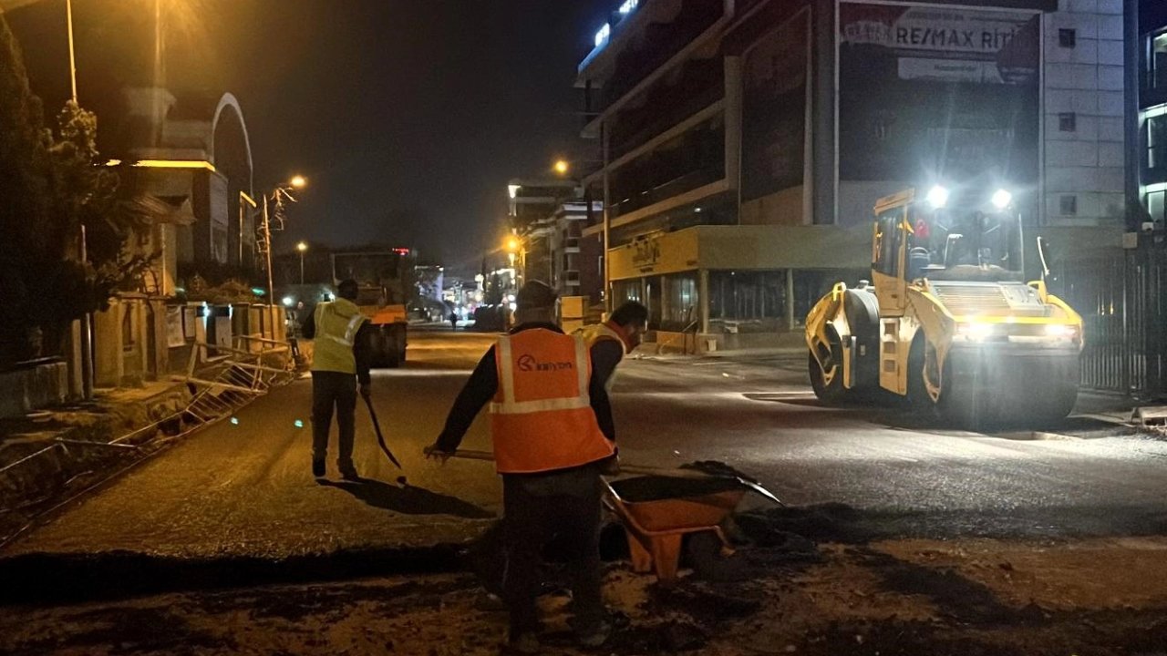 Kocaeli'de şehir uykuda, Büyükşehir 7/24 iş başında