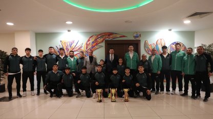 Konya Karatay Belediyespor'dan Başkan Kılca'ya çifte gurur ziyareti
