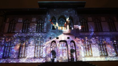Konya’da tarihi binada video mapping gösterisi