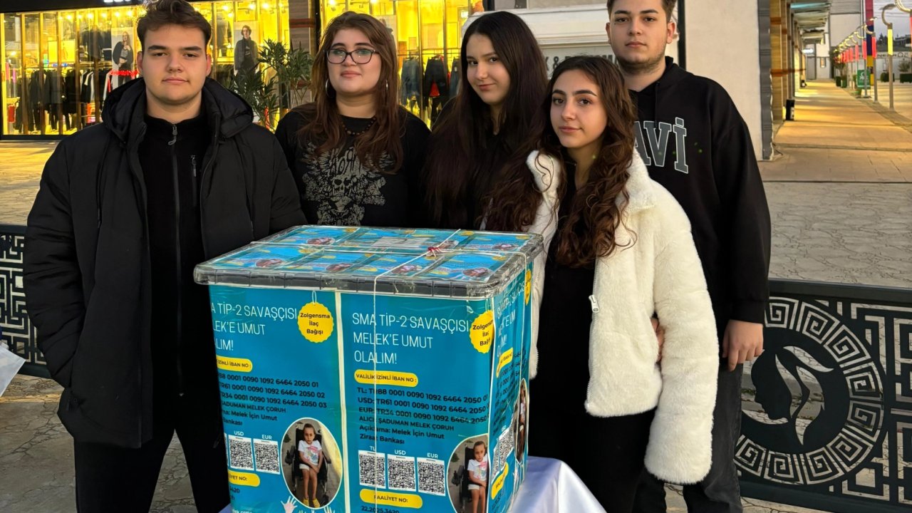 Liseli gençlerden örnek dayanışma: Balon al, Melek’e umut ol