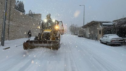Mardin Artuklu karla mücadele için sahada