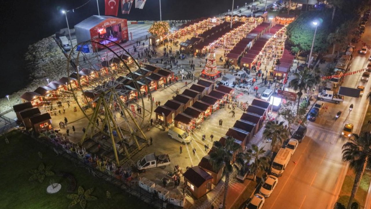 Mersin’de yılbaşı pazarı coşkusu