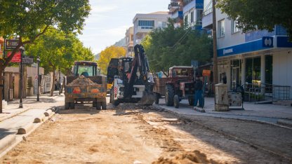 Muğla Milas’ta doğalgaz sonrası yol onarımı
