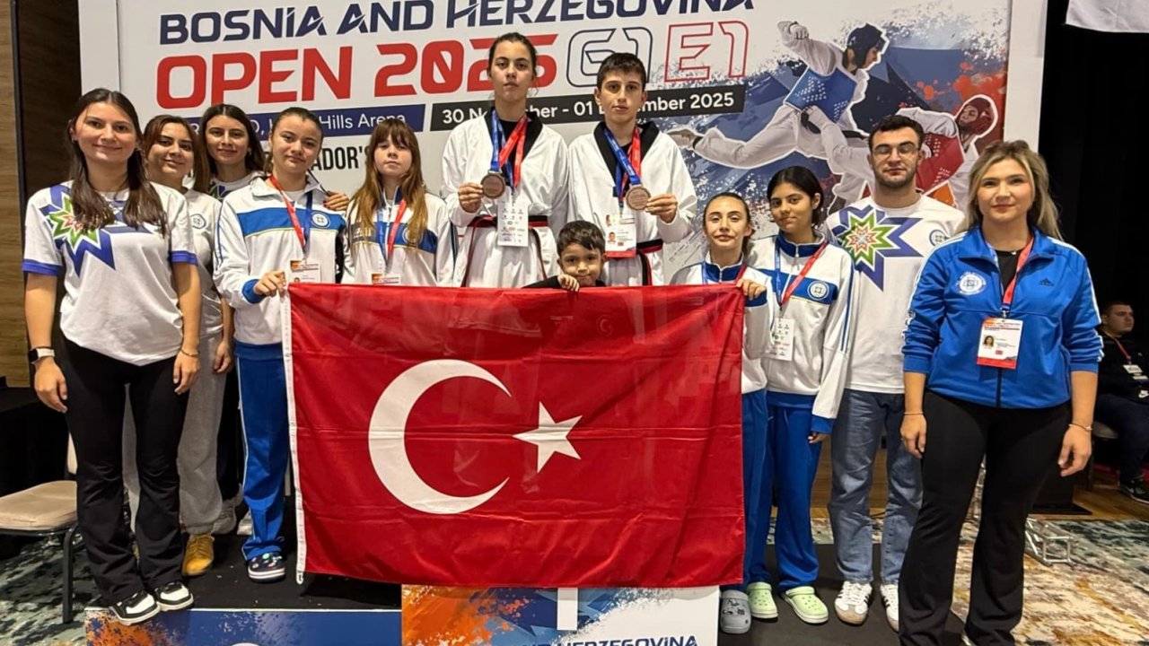 Muğlalı tekvandocular Bosna Hersek’te madalyaları topladı
