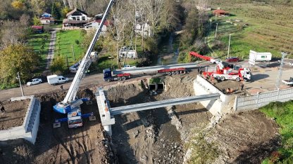 Sakarya Karapürçek ulaşımına güç katacak köprüde adım adım