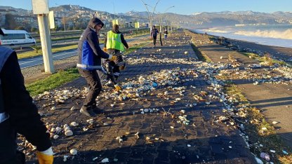 Trabzon Büyükşehir’den Ayasofya sahiline hızlı müdahale