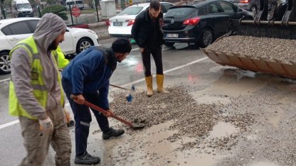 Antalya’da yağış sonrası znında müdahale