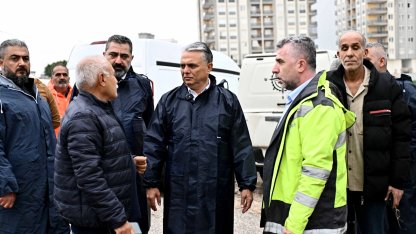 Antalya'da yoğun yağış sonrası Başkan Uysal Gebizli’de