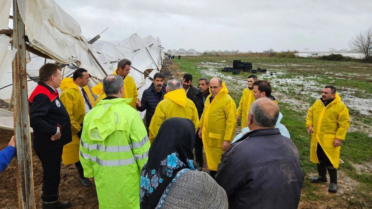 Antalya'daki seralarda hasar tespit için Bakanlık devrede
