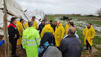 Antalya'daki seralarda hasar tespit için Bakanlık devrede