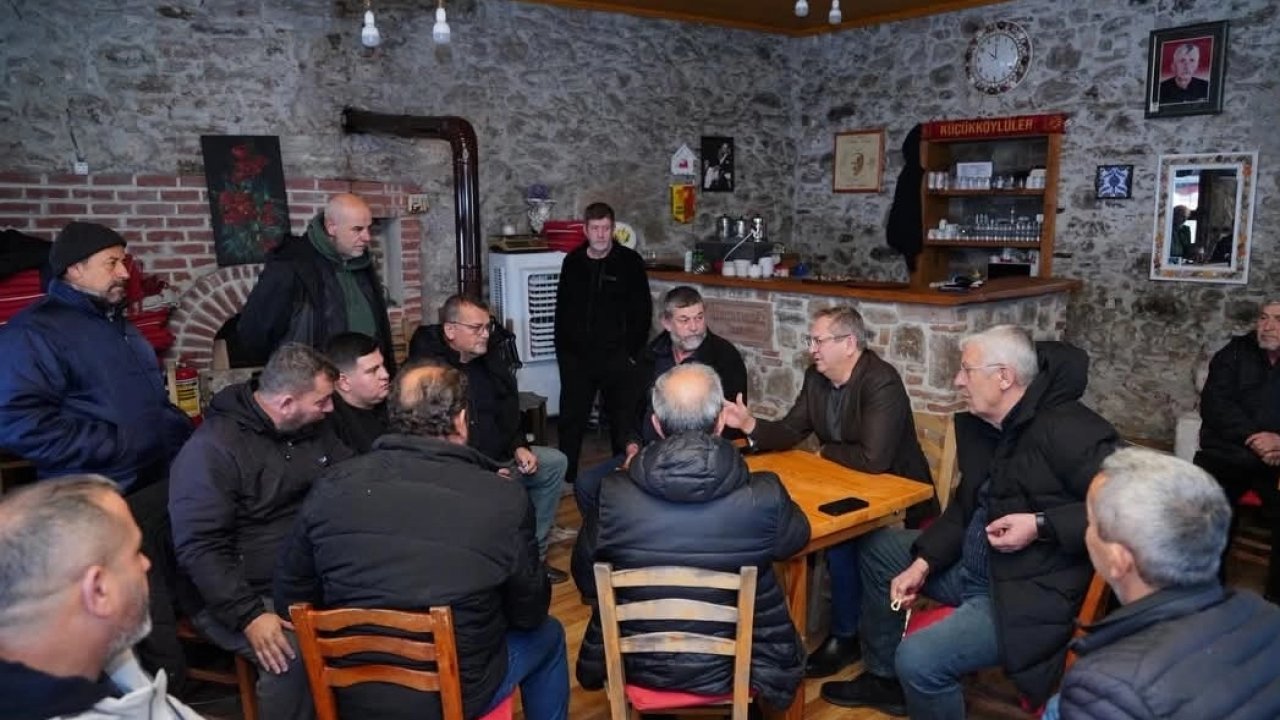 Balıkesir'de Başkan Ergin’den Küçükköy ve Sarımsaklı’da esnaf ziyareti