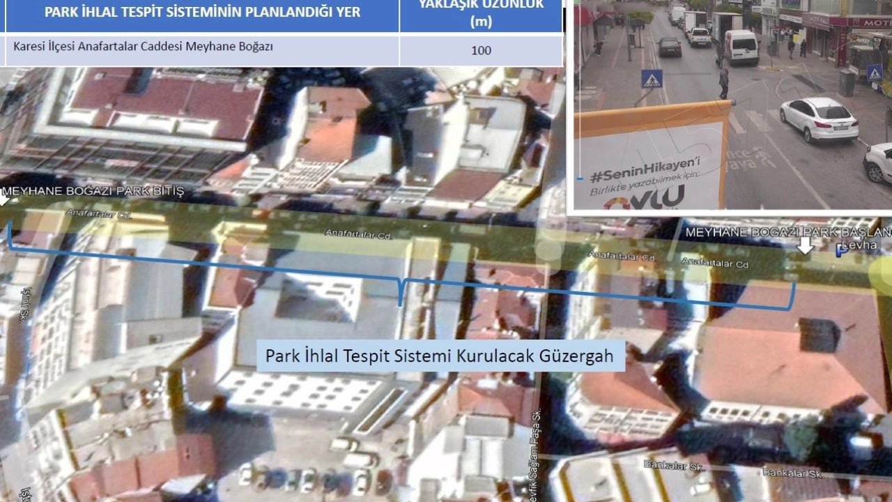 Balıkesir'de park ihlallerine yönelik kamera takip sistemi devreye alınıyor