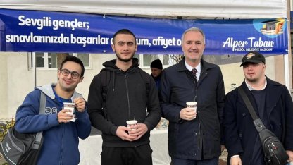 Bursa İnegöl'de öğrencilere sınav döneminde çorba ikramı