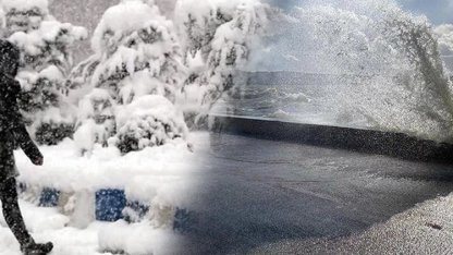 Doğu'da yoğun kar, kıyılarda kuvvetli rüzgar