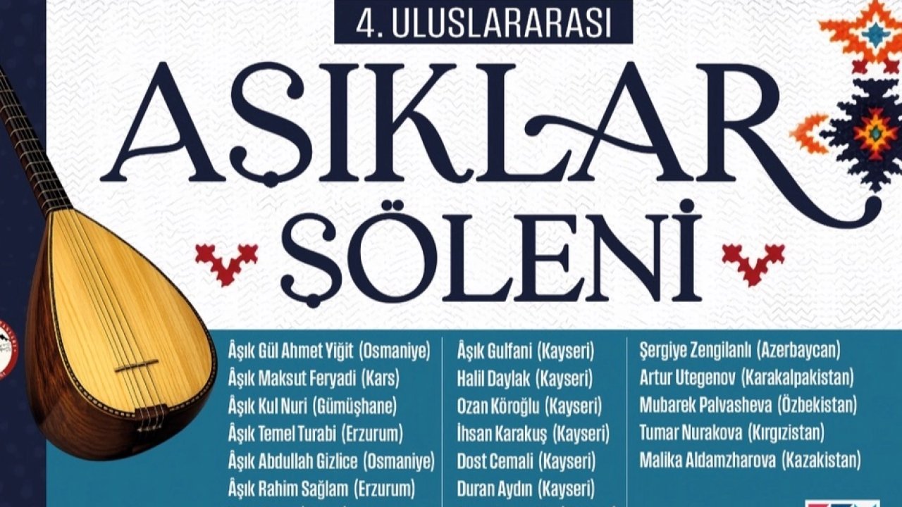 Kayseri 4. Uluslararası Âşıklar Şöleni'ne geri sayım