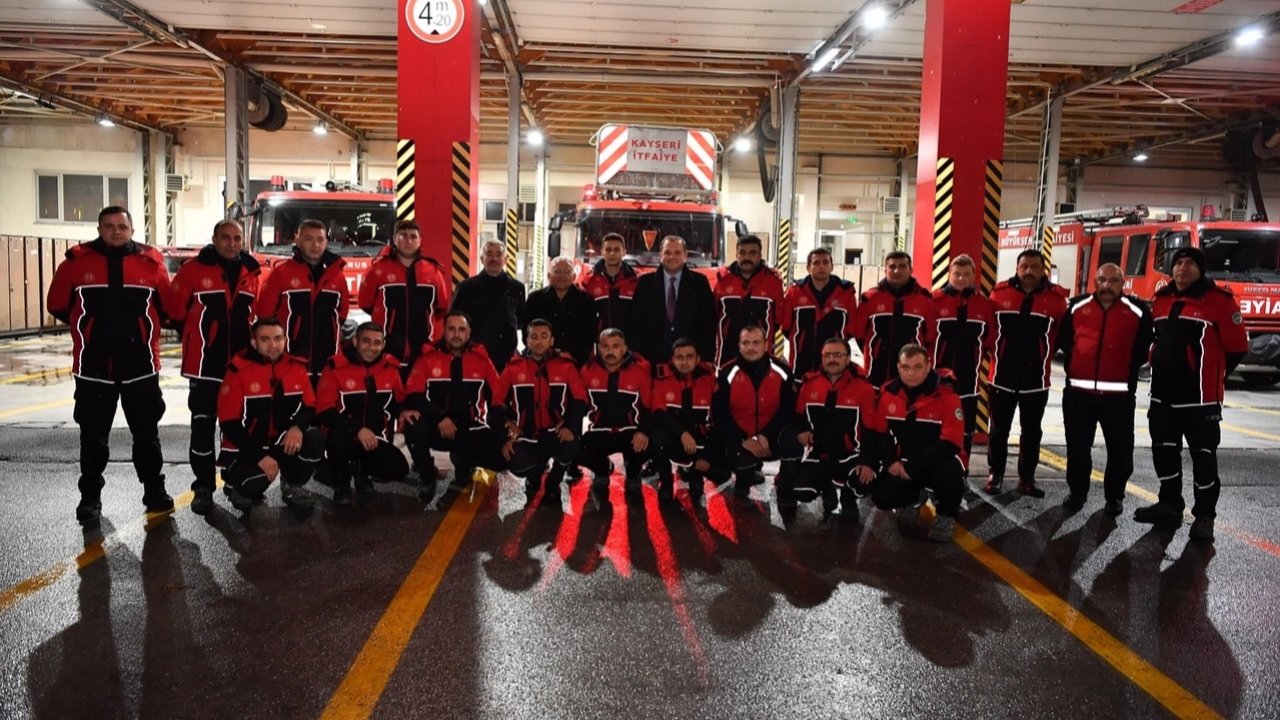 Kayseri itfaiyesinden gurur dolu tablo