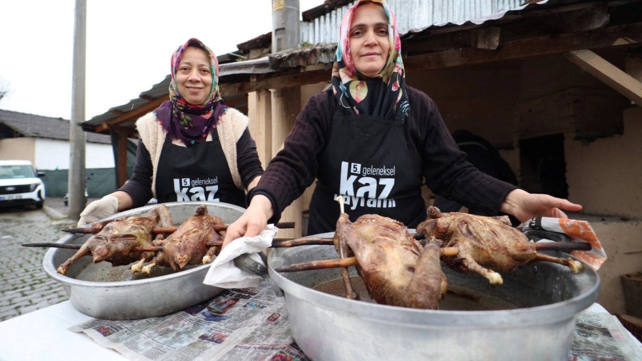 Kocaeli'de 200 yıllık gelenek Kaz Bayramı öncesi imece bereketi