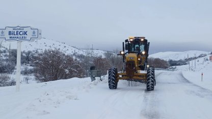 Konya Büyükşehir AKOM koordinesinde kar mesaisinde
