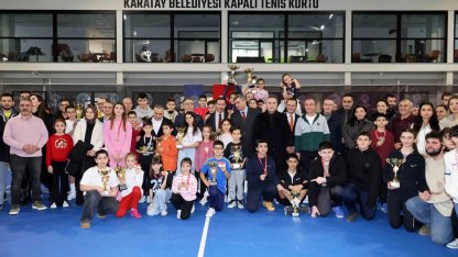 Konya Karatay'da tenis heyecanı ödülle taçlandı