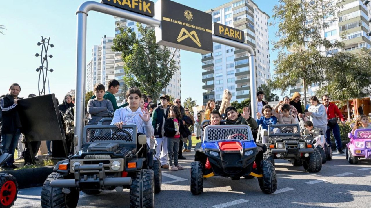 Mersin’de Trafik Park yarıyıl tatilinde çocukların akınına uğradı