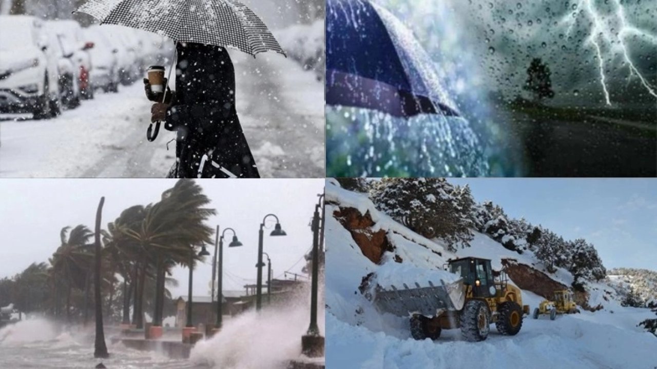 Meteoroloji'den kuvvetli yağış, kuvvetli rüzgar, fırtına, kar uyarısı