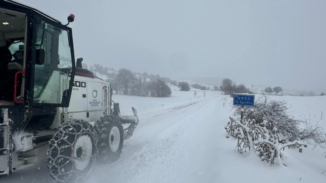 Ordu’da karla mücadelede Büyükşehir seferberliği