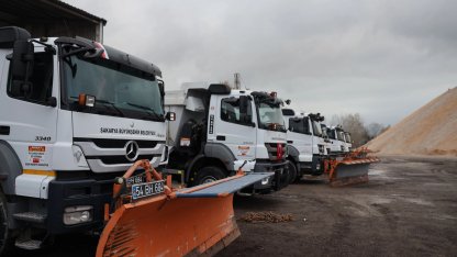 Sakarya Büyükşehir karla mücadele için göreve hazır