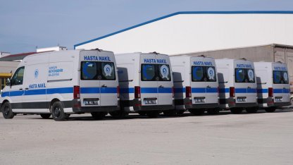 Samsun'da hasta nakil aracı sevinci